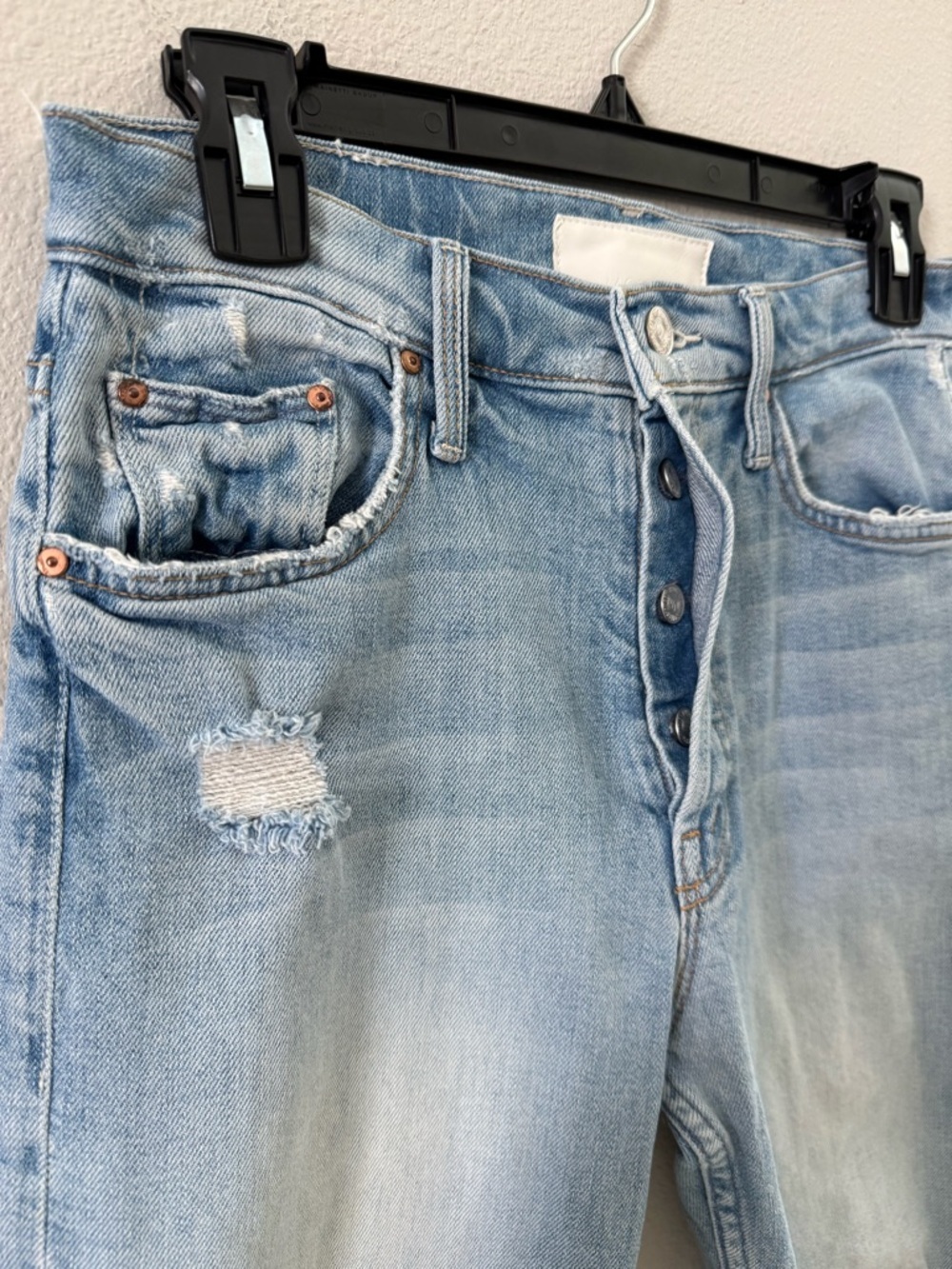 MOTHER Superior The Tomcat Light Wash Denim Jeans Distressed 27 - Picture 5 of 12